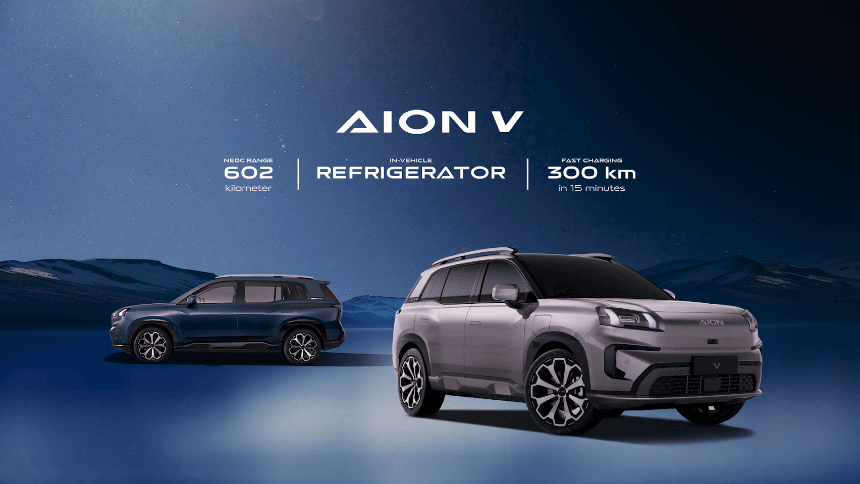 Mobil listrik Aion di showroom Aion Jogja, siap test drive.